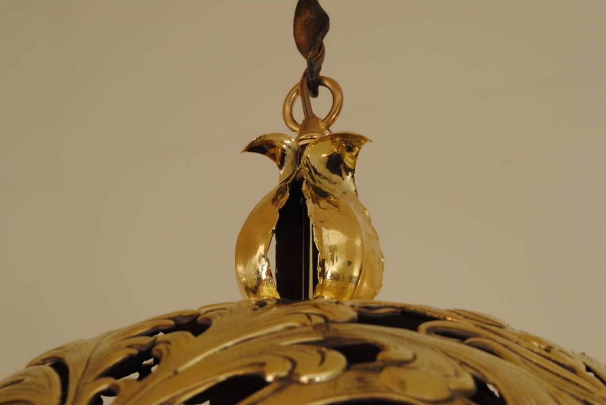 Brass Orb 3light Chandelier / robuck.co