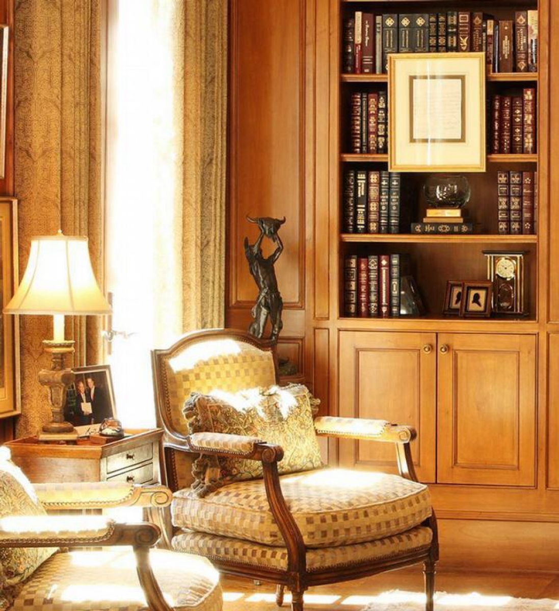 Light Walnut and Upholstered Fauteuil / robuck.co